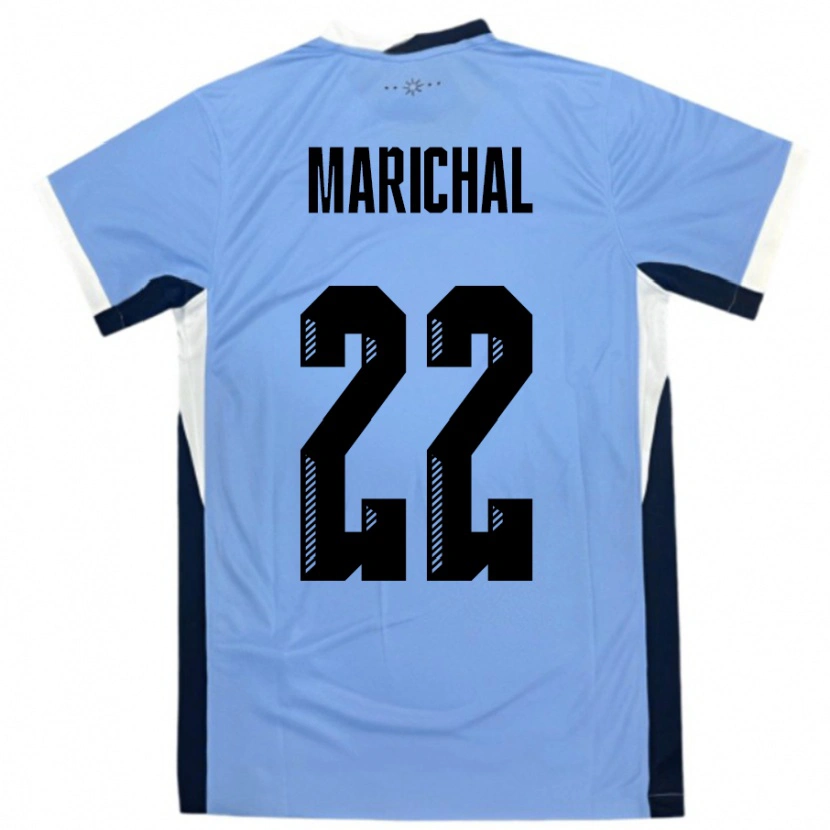 Danxen Mujer Camiseta Uruguay Nicolás Marichal #22 Blanco Negro 1ª Equipación 24-26 La Camisa
