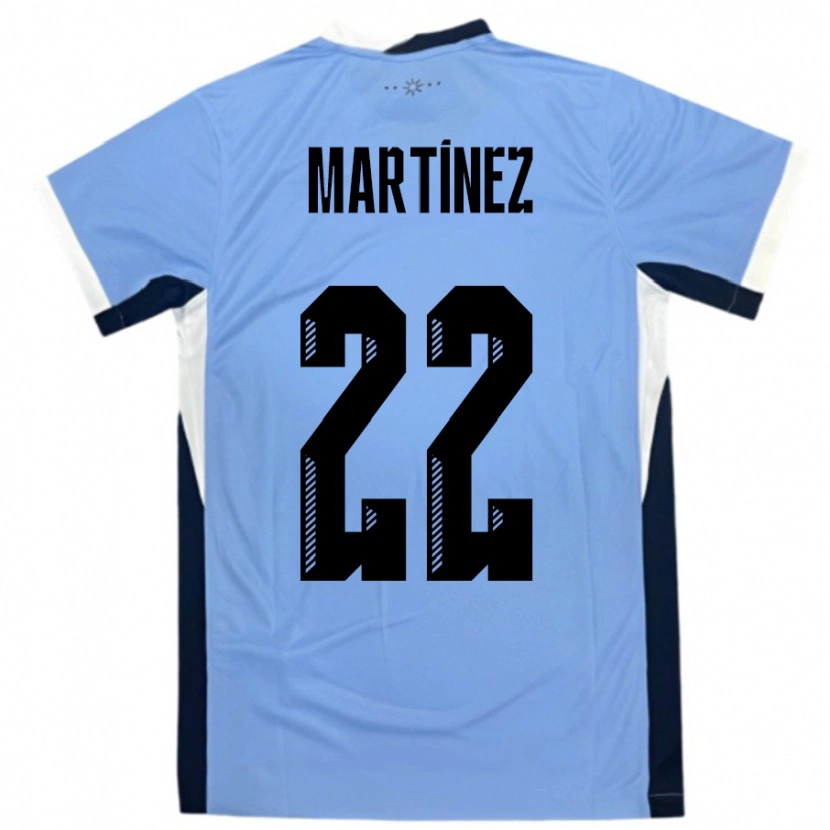Danxen Mujer Camiseta Uruguay Fredy Martínez #22 Blanco Negro 1ª Equipación 24-26 La Camisa