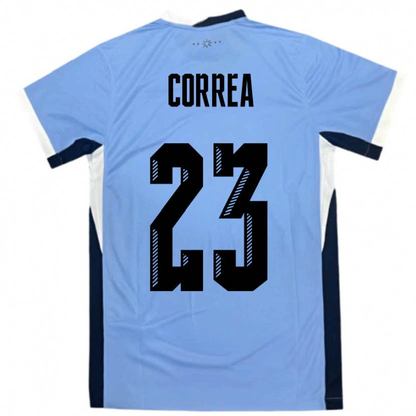 Danxen Mujer Camiseta Uruguay Fabrizio Correa #23 Blanco Negro 1ª Equipación 24-26 La Camisa