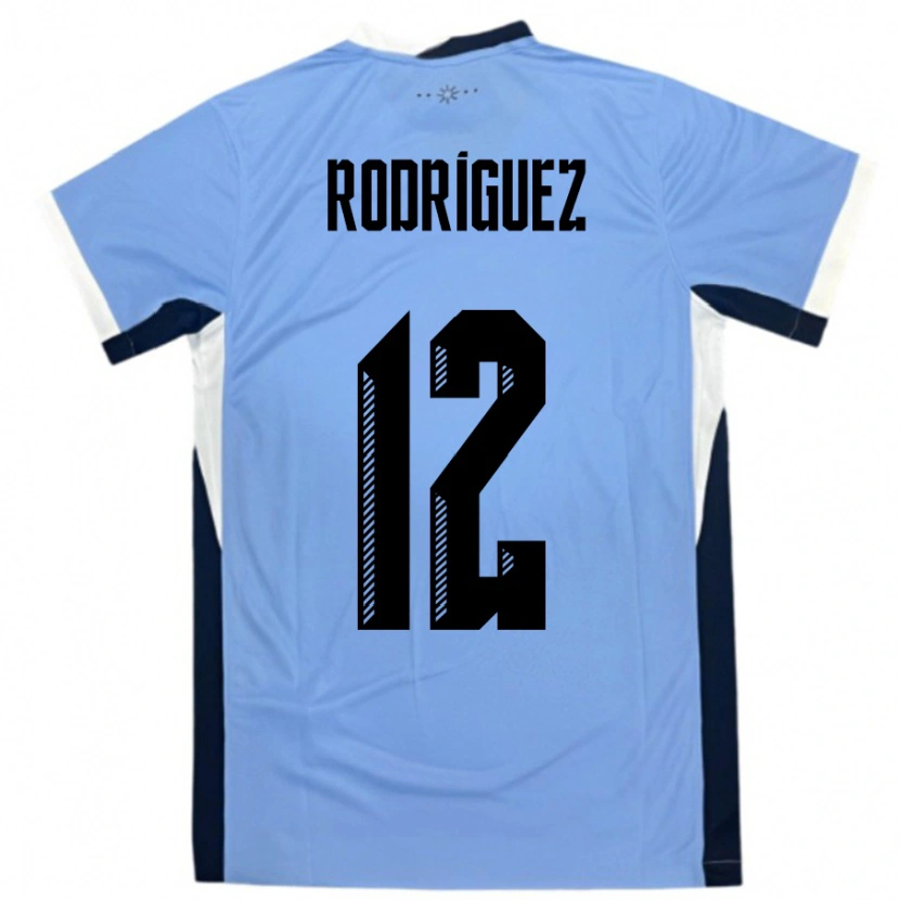 Danxen Mujer Camiseta Uruguay Randall Rodriguez #12 Blanco Negro 1ª Equipación 24-26 La Camisa
