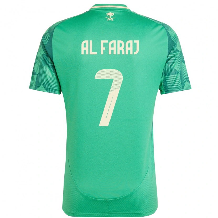 Danxen Mujer Camiseta Arabia Saudita Salman Al-Faraj #7 Verde 1ª Equipación 24-26 La Camisa