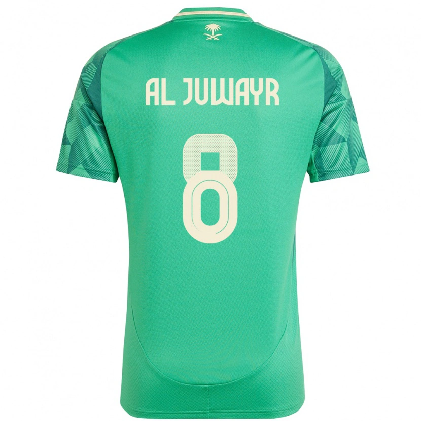 Danxen Mujer Camiseta Arabia Saudita Musab Al-Juwayr #8 Verde 1ª Equipación 24-26 La Camisa