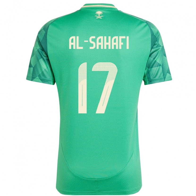 Danxen Mujer Camiseta Arabia Saudita Marwan Al-Sahafi #17 Verde 1ª Equipación 24-26 La Camisa