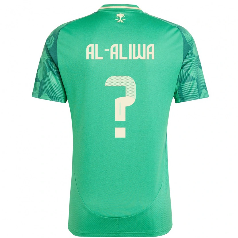 Danxen Mujer Camiseta Arabia Saudita Abdulaziz Al-Aliwa #0 Verde 1ª Equipación 24-26 La Camisa