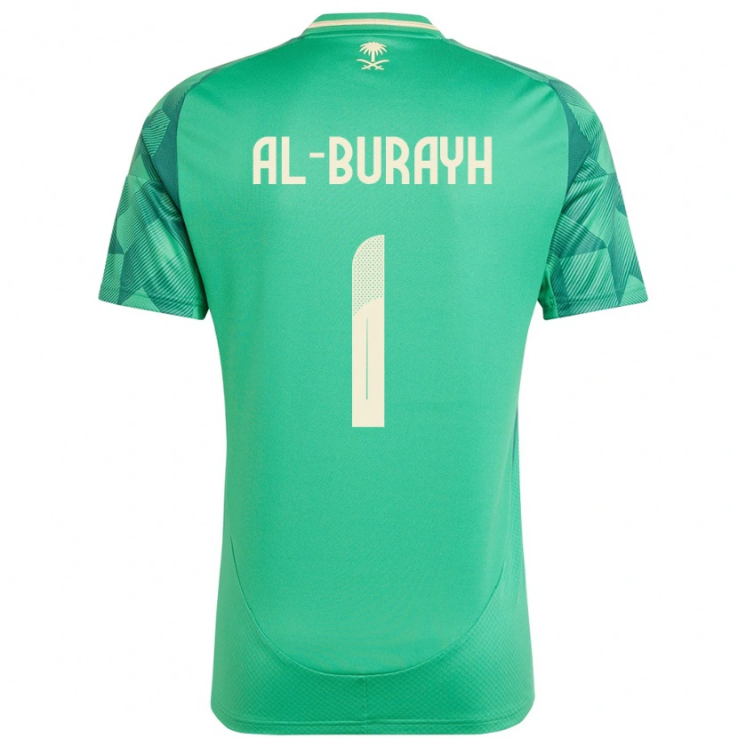 Danxen Mujer Camiseta Arabia Saudita Mahmoud Al-Burayh #1 Verde 1ª Equipación 24-26 La Camisa