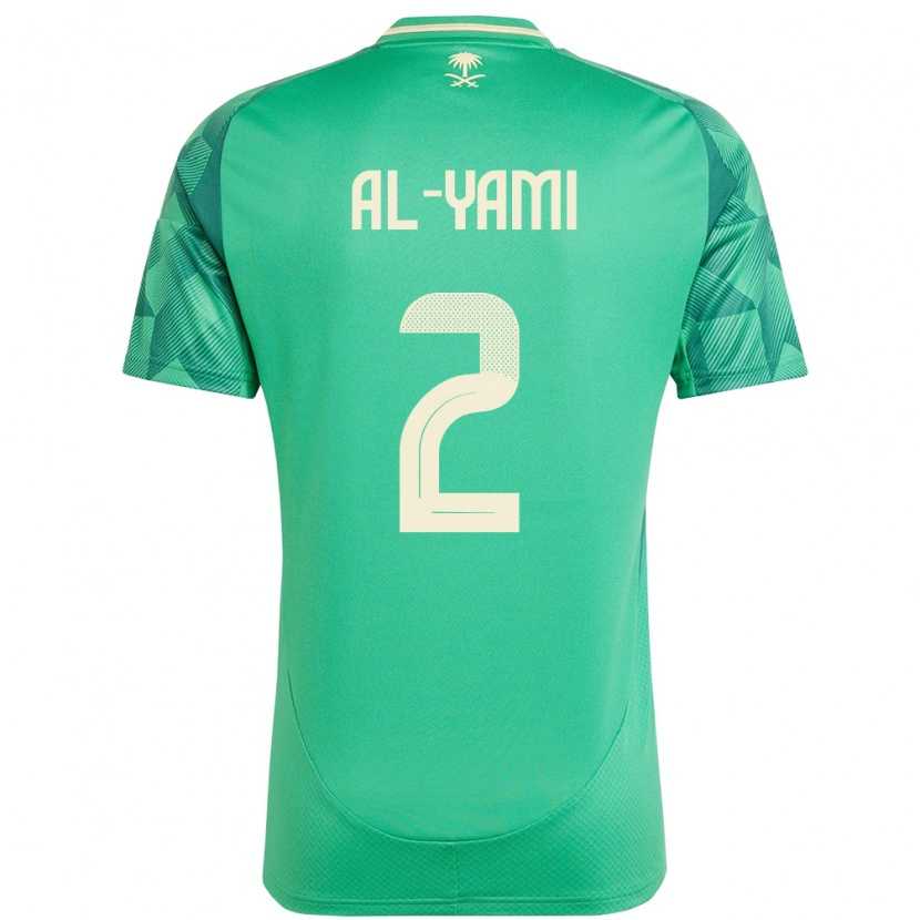 Danxen Mujer Camiseta Arabia Saudita Marwan Al-Yami #2 Verde 1ª Equipación 24-26 La Camisa