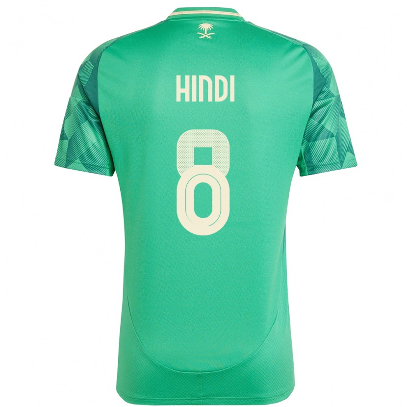 Danxen Mujer Camiseta Arabia Saudita Anas Hindi #8 Verde 1ª Equipación 24-26 La Camisa