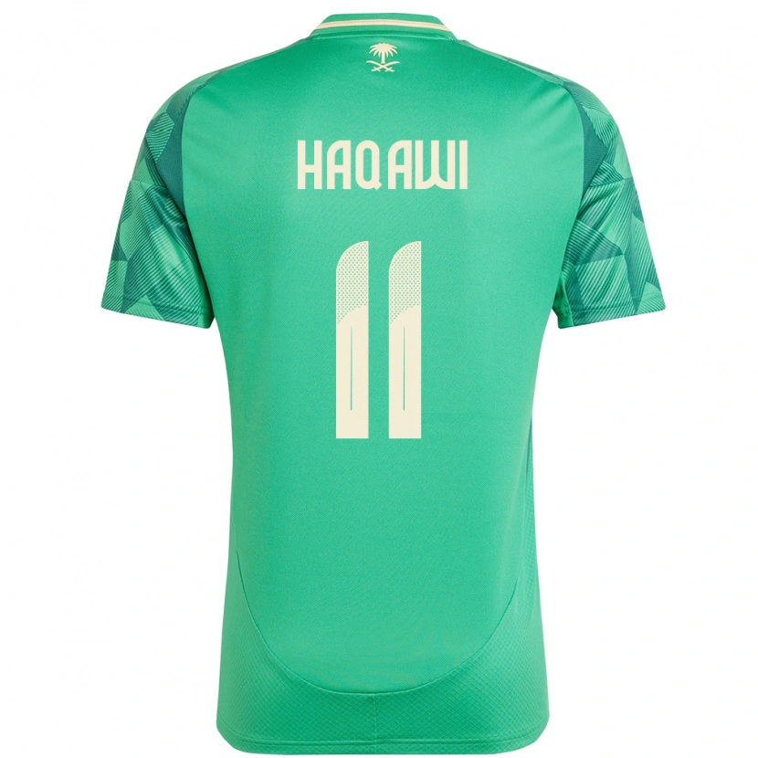 Danxen Mujer Camiseta Arabia Saudita Saad Haqawi #11 Verde 1ª Equipación 24-26 La Camisa