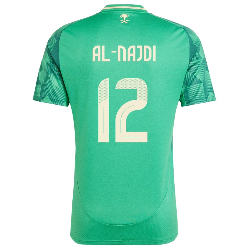 Danxen Mujer Camiseta Arabia Saudita Salem Al-Najdi #12 Verde 1ª Equipación 24-26 La Camisa