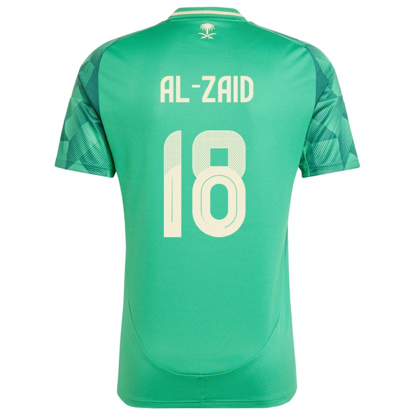 Danxen Mujer Camiseta Arabia Saudita Suhayb Al-Zaid #18 Verde 1ª Equipación 24-26 La Camisa