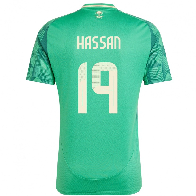 Danxen Mujer Camiseta Arabia Saudita Abdulhakim Hassan #19 Verde 1ª Equipación 24-26 La Camisa