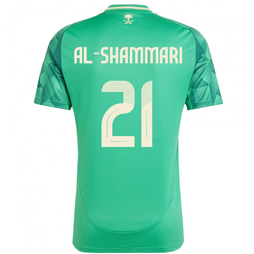 Danxen Mujer Camiseta Arabia Saudita Musaed Al-Shammari #21 Verde 1ª Equipación 24-26 La Camisa