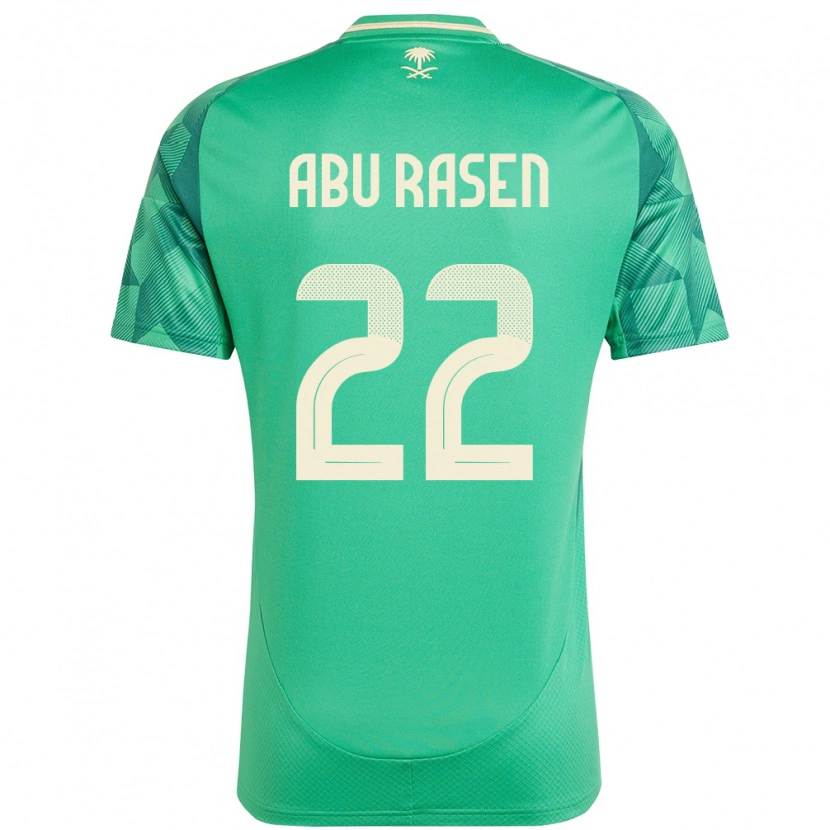 Danxen Mujer Camiseta Arabia Saudita Ahmad Abu Rasen #22 Verde 1ª Equipación 24-26 La Camisa