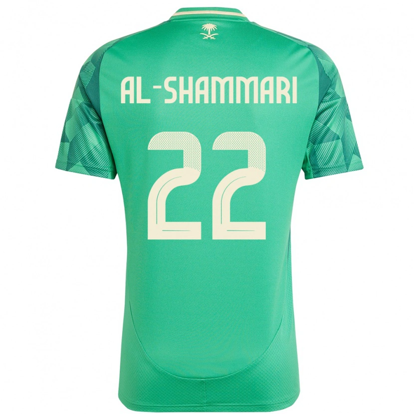 Danxen Mujer Camiseta Arabia Saudita Affas Al-Shammari #22 Verde 1ª Equipación 24-26 La Camisa