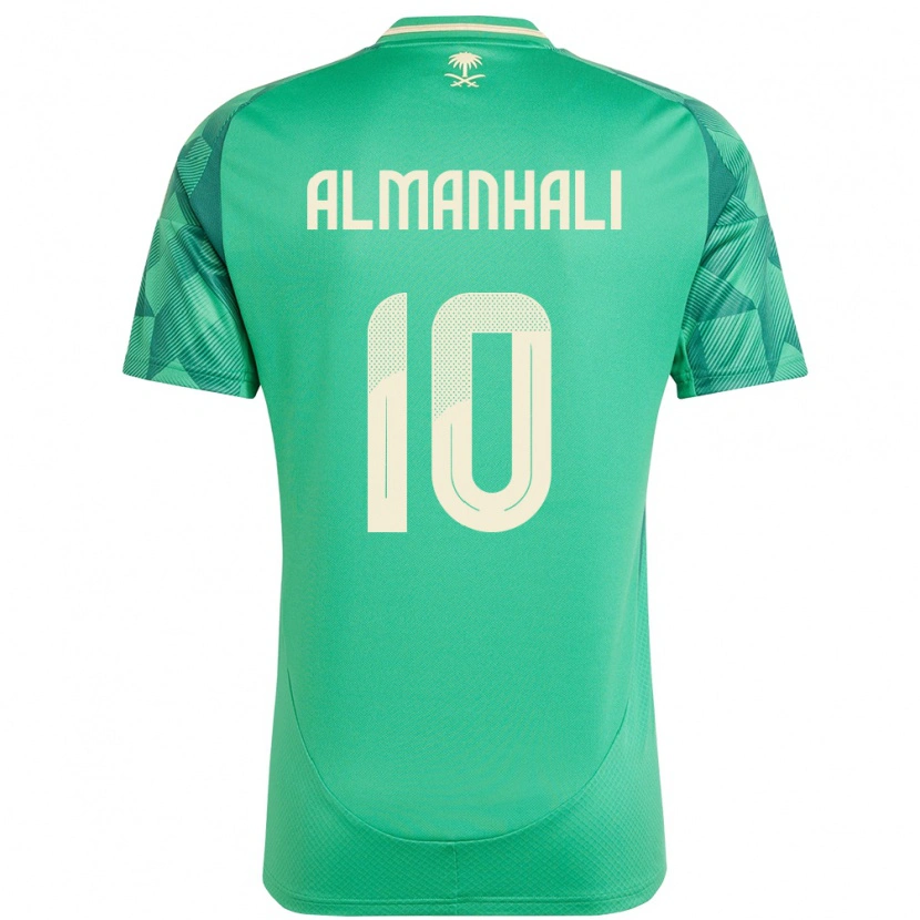 Danxen Mujer Camiseta Arabia Saudita Suwailem Almanhali #10 Verde 1ª Equipación 24-26 La Camisa
