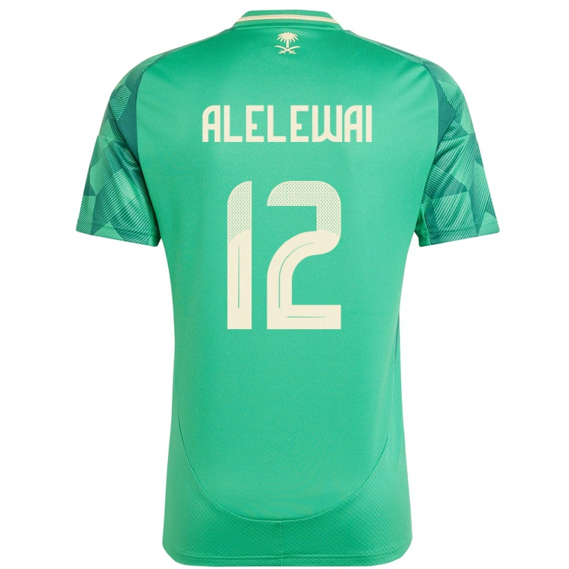 Danxen Mujer Camiseta Arabia Saudita Abdulaziz Alelewai #12 Verde 1ª Equipación 24-26 La Camisa