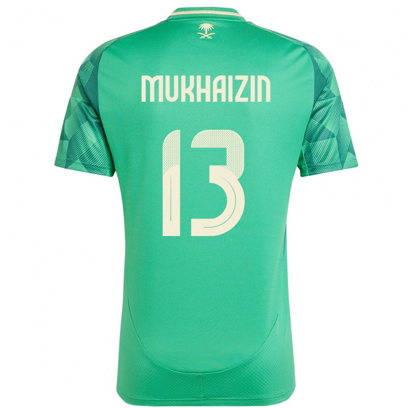 Danxen Mujer Camiseta Arabia Saudita Raghad Mukhaizin #13 Verde 1ª Equipación 24-26 La Camisa