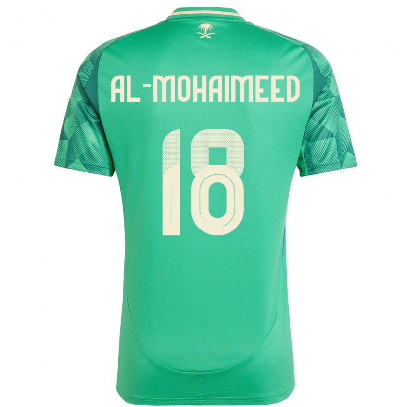 Danxen Mujer Camiseta Arabia Saudita Samer Al Mohaimeed #18 Verde 1ª Equipación 24-26 La Camisa