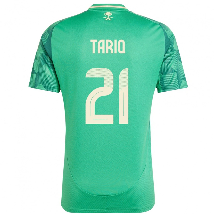 Danxen Mujer Camiseta Arabia Saudita Juri Tariq #21 Verde 1ª Equipación 24-26 La Camisa