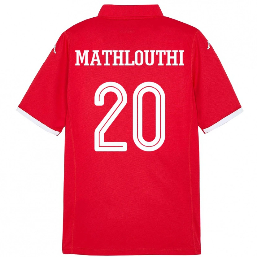 Danxen Mujer Camiseta Túnez Hamza Mathlouthi #20 Rojo 1ª Equipación 24-26 La Camisa