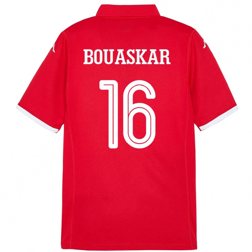 Danxen Mujer Camiseta Túnez Slim Bouaskar #16 Rojo 1ª Equipación 24-26 La Camisa