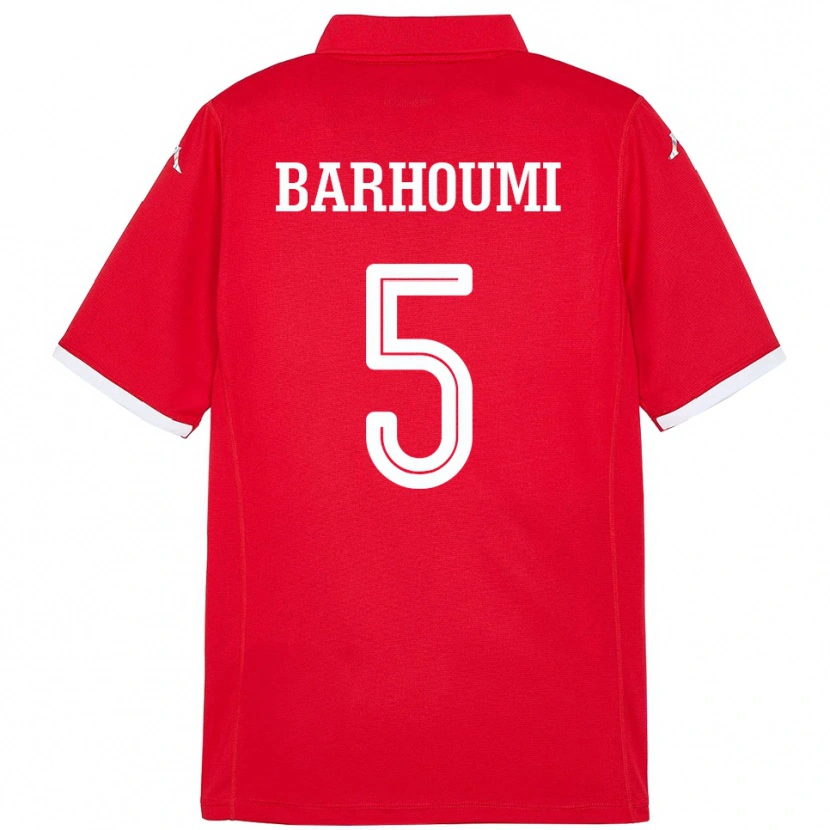 Danxen Mujer Camiseta Túnez Jasmina Barhoumi #5 Rojo 1ª Equipación 24-26 La Camisa