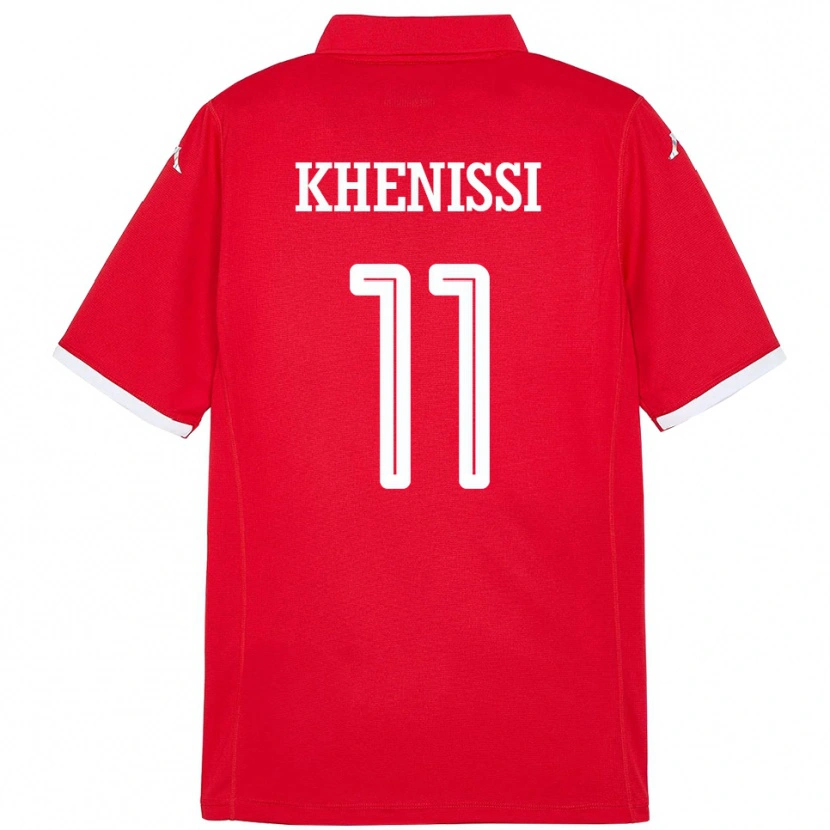 Danxen Mujer Camiseta Túnez Taha Yassine Khenissi #11 Rojo 1ª Equipación 24-26 La Camisa
