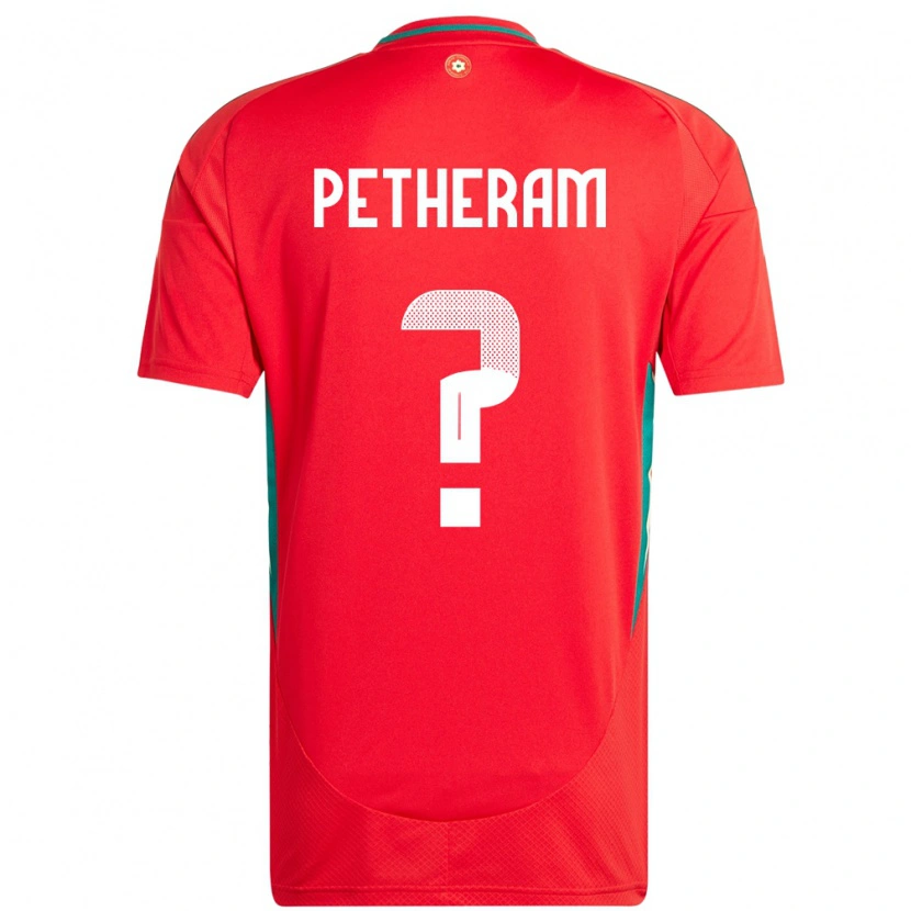 Danxen Mujer Camiseta Gales Jonathan Petheram #0 Rojo 1ª Equipación 24-26 La Camisa