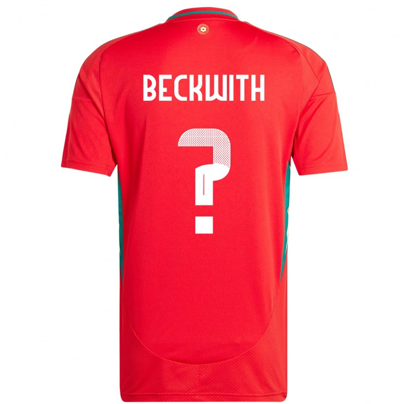 Danxen Mujer Camiseta Gales Ralphie Beckwith #0 Rojo 1ª Equipación 24-26 La Camisa