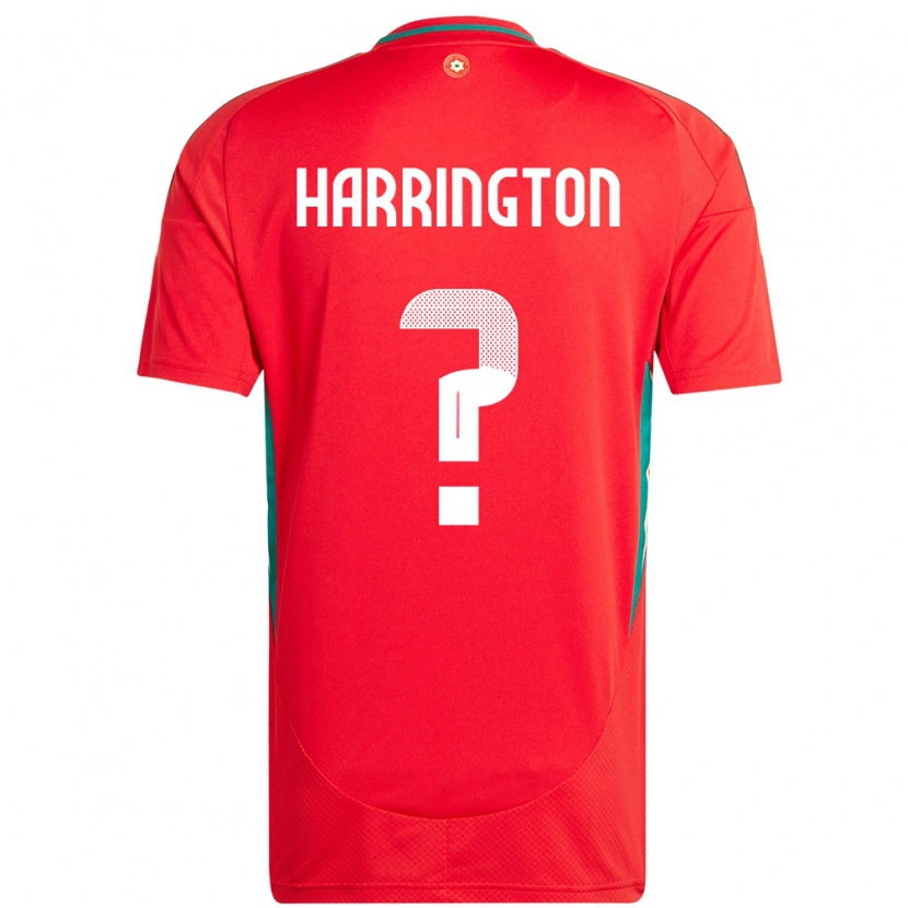 Danxen Mujer Camiseta Gales Theo Harrington #0 Rojo 1ª Equipación 24-26 La Camisa