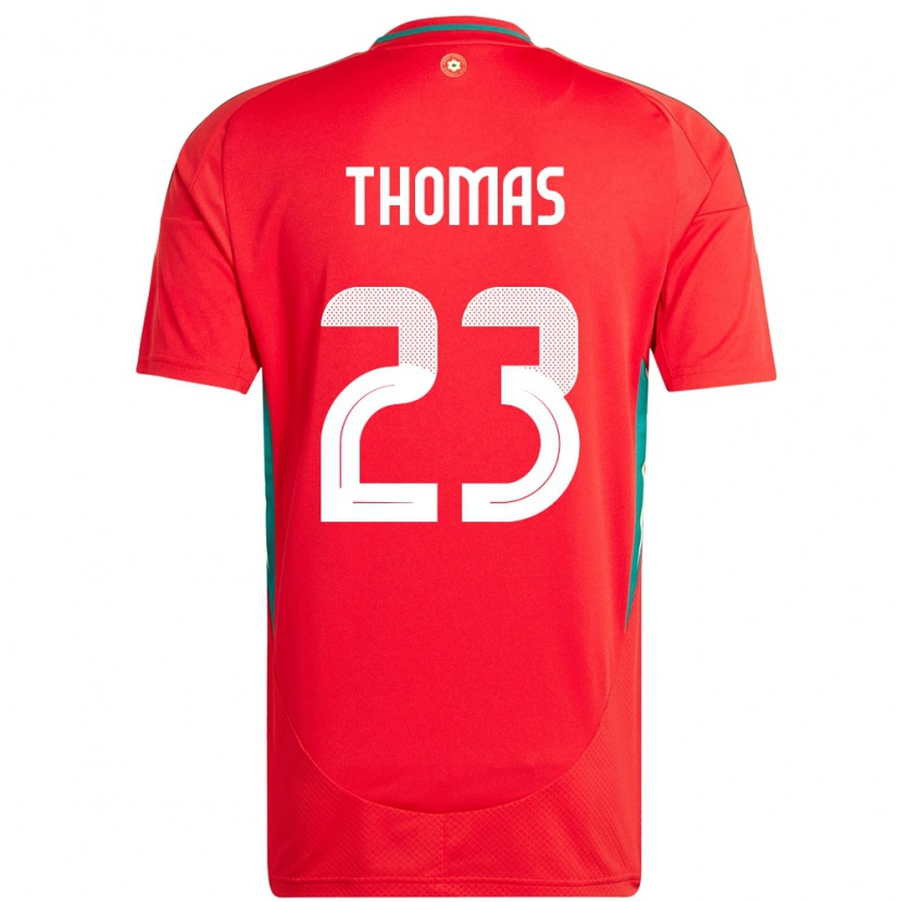 Danxen Mujer Camiseta Gales Isaac Thomas #23 Rojo 1ª Equipación 24-26 La Camisa