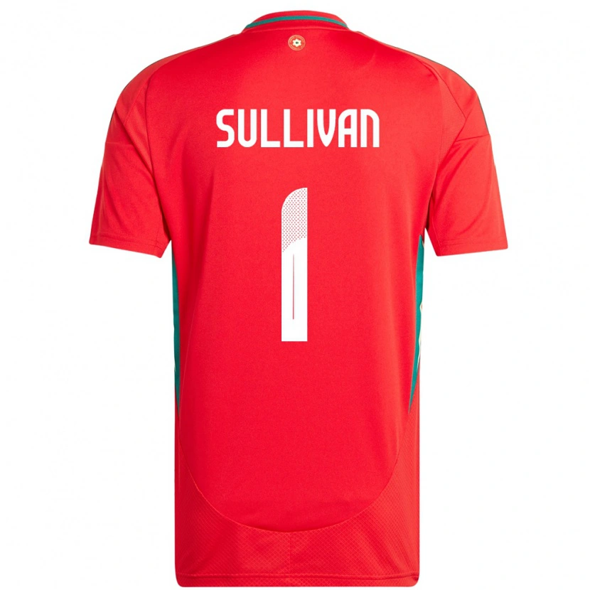 Danxen Mujer Camiseta Gales Laura O Sullivan #1 Rojo 1ª Equipación 24-26 La Camisa