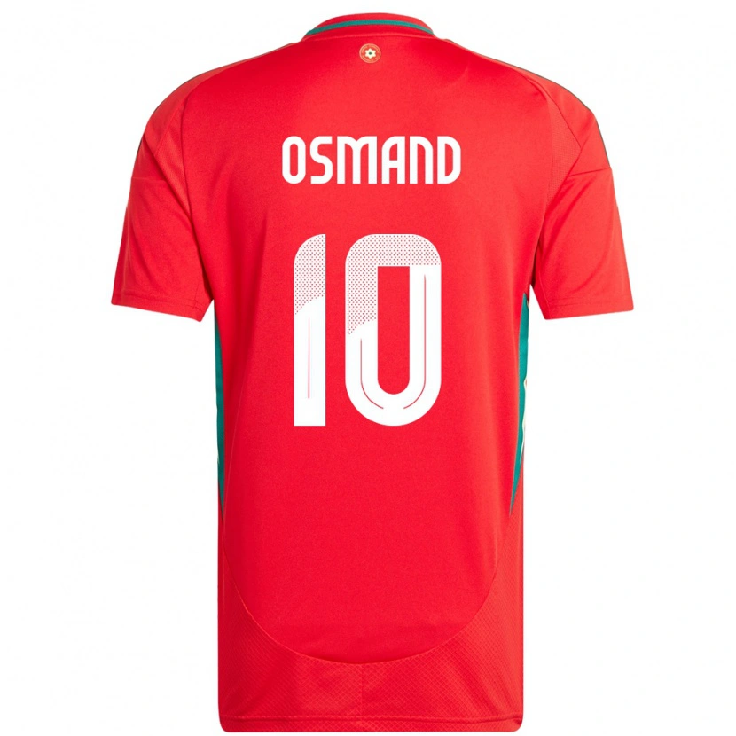 Danxen Mujer Camiseta Gales Callum Osmand #10 Rojo 1ª Equipación 24-26 La Camisa