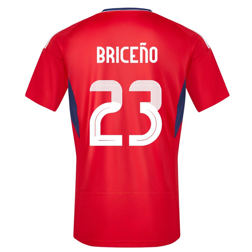 Danxen Mujer Camiseta Costa Rica Kevin Briceño #23 Rojo 1ª Equipación 24-26 La Camisa