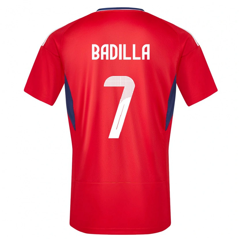 Danxen Mujer Camiseta Costa Rica Isaac Badilla #7 Rojo 1ª Equipación 24-26 La Camisa
