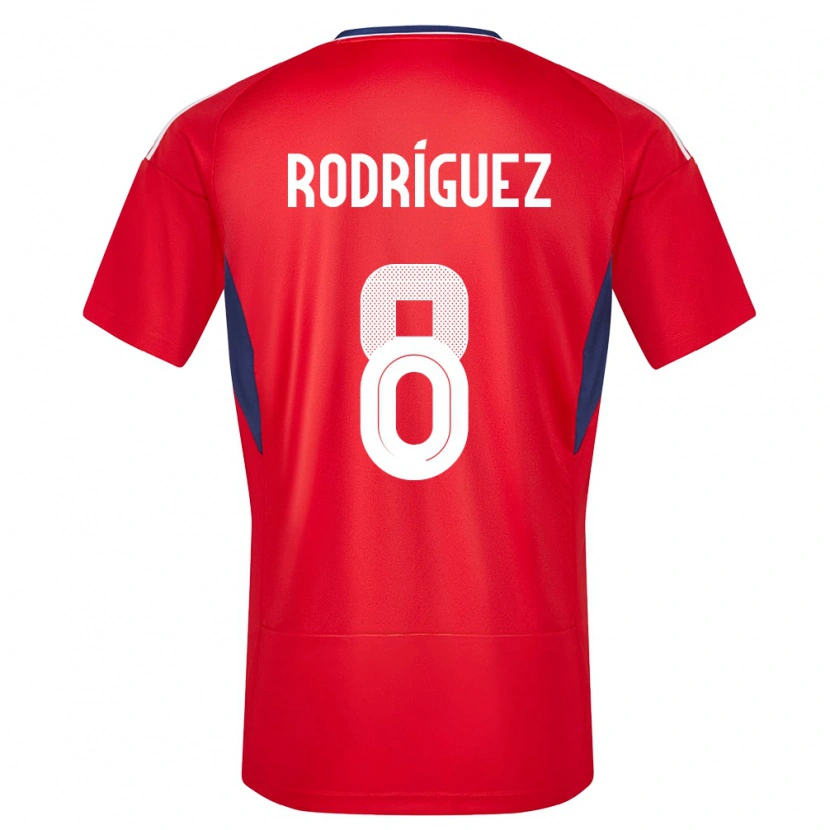 Danxen Mujer Camiseta Costa Rica Bryson Rodríguez #8 Rojo 1ª Equipación 24-26 La Camisa