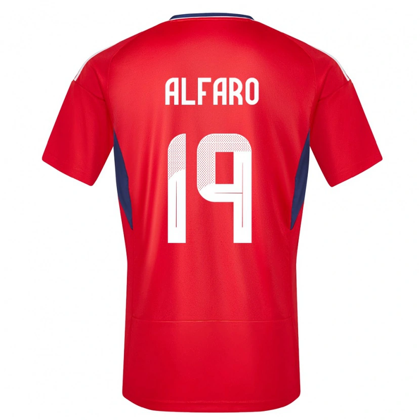 Danxen Mujer Camiseta Costa Rica Leonardo Alfaro #19 Rojo 1ª Equipación 24-26 La Camisa