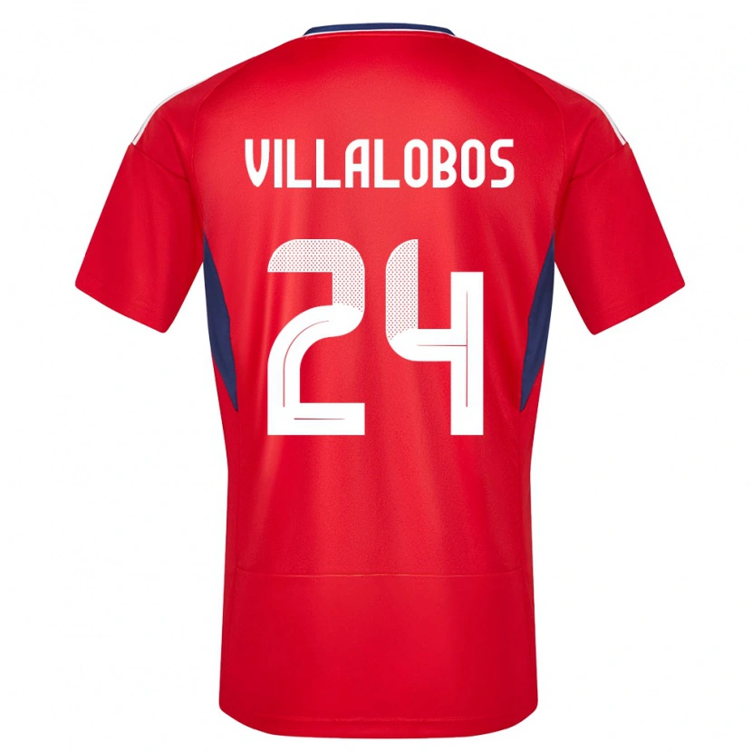 Danxen Mujer Camiseta Costa Rica Anthuan Villalobos #24 Rojo 1ª Equipación 24-26 La Camisa