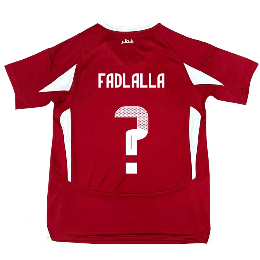 Danxen Mujer Camiseta Catar Saifeldeen Fadlalla #0 Rojo 1ª Equipación 24-26 La Camisa