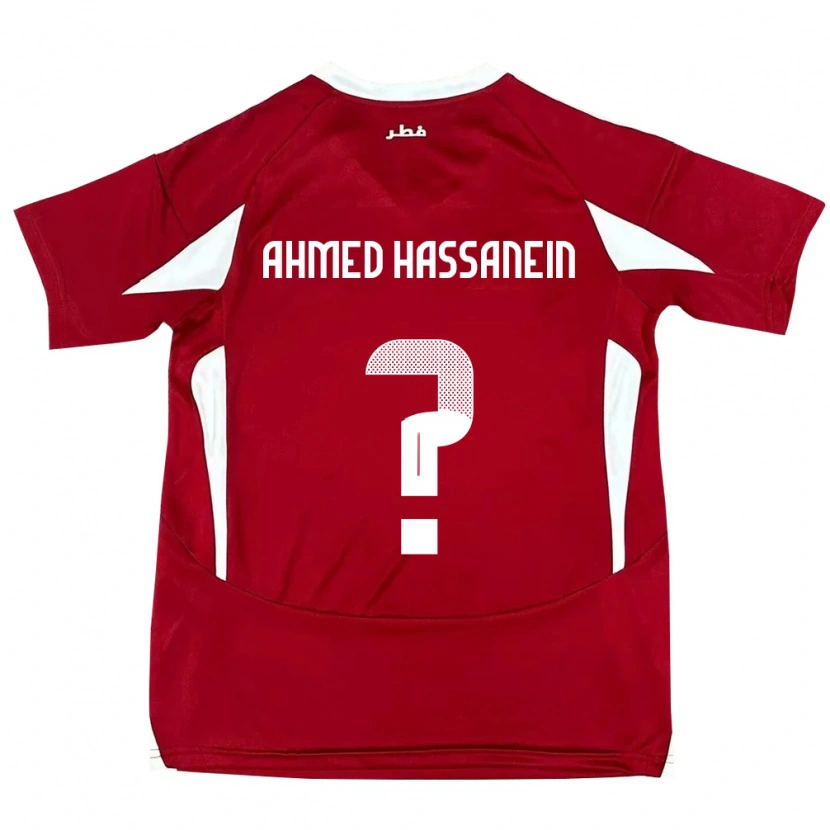 Danxen Mujer Camiseta Catar Seifeldin Ahmed Hassanein #0 Rojo 1ª Equipación 24-26 La Camisa