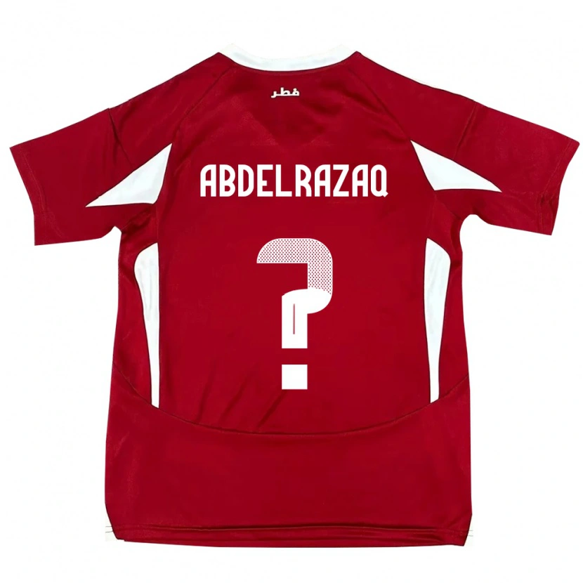 Danxen Mujer Camiseta Catar Yussef Abdelrazaq #0 Rojo 1ª Equipación 24-26 La Camisa