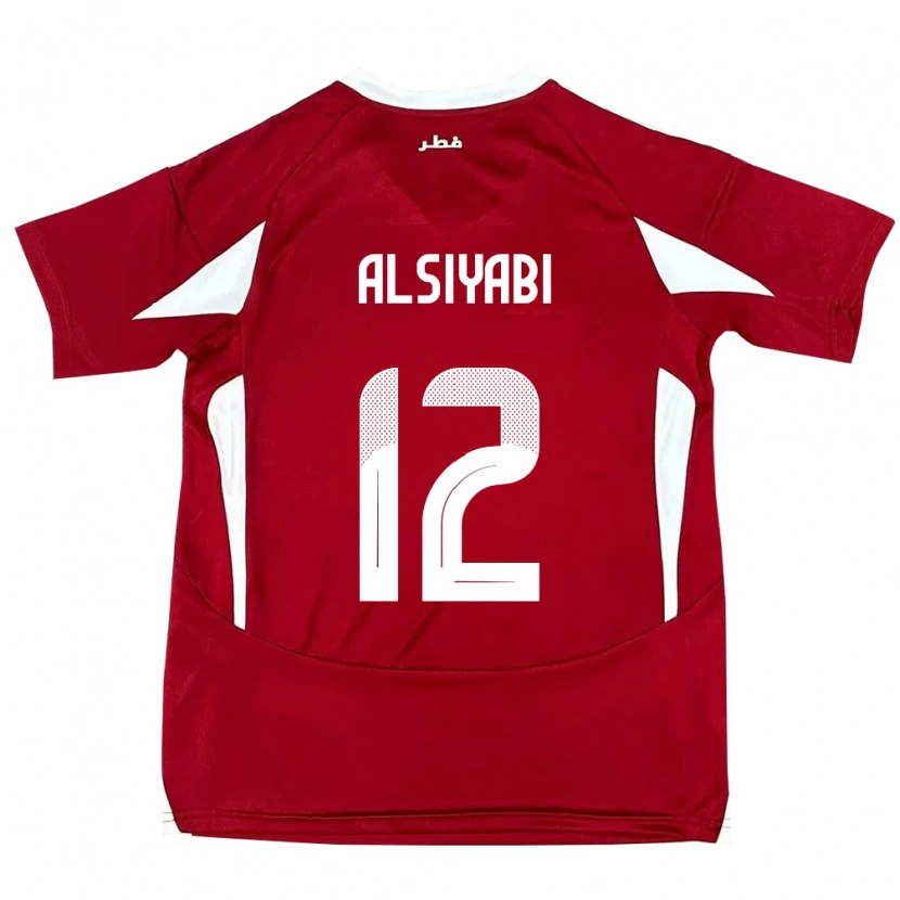 Danxen Mujer Camiseta Catar Shaima Alsiyabi #12 Rojo 1ª Equipación 24-26 La Camisa