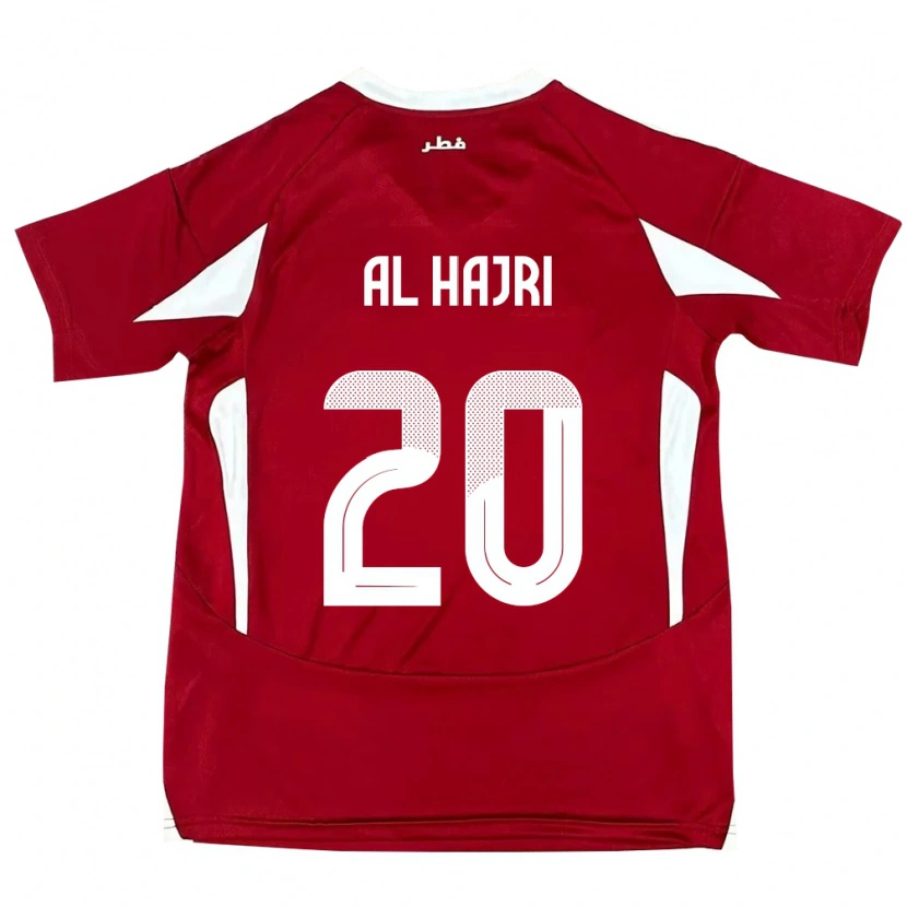 Danxen Mujer Camiseta Catar Salem Al Hajri #20 Rojo 1ª Equipación 24-26 La Camisa