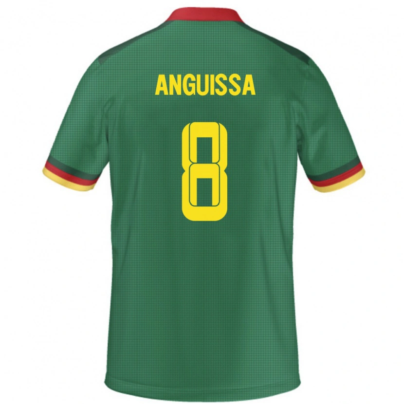 Danxen Mujer Camiseta Camerún Frank Anguissa #8 Verde 1ª Equipación 24-26 La Camisa