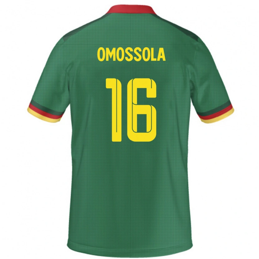 Danxen Mujer Camiseta Camerún Simon Omossola #16 Verde 1ª Equipación 24-26 La Camisa