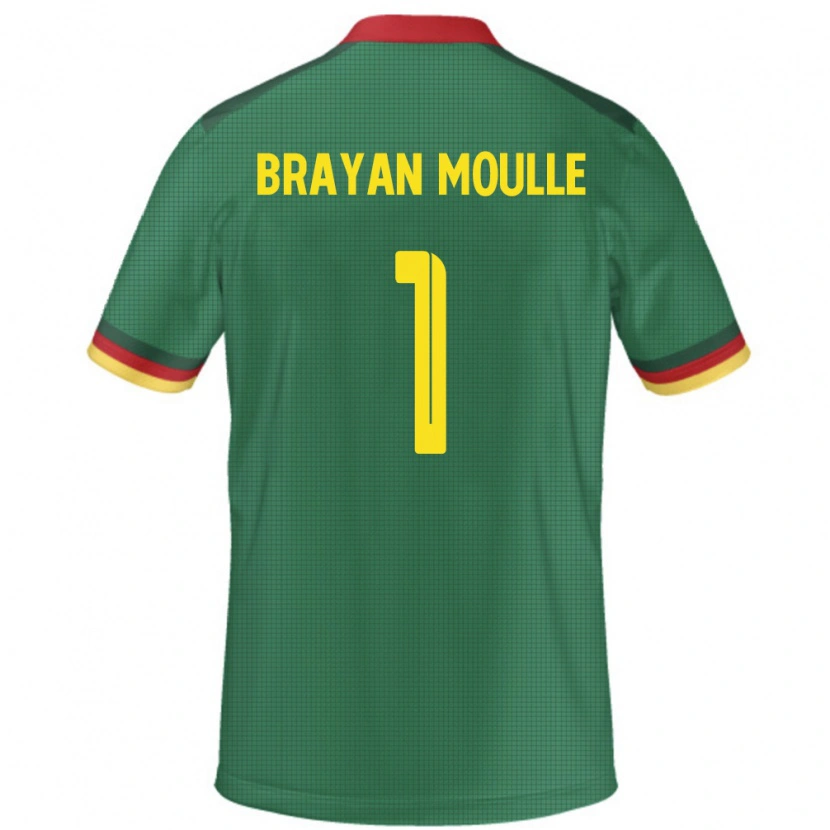 Danxen Mujer Camiseta Camerún Jason Brayan Moulle #1 Verde 1ª Equipación 24-26 La Camisa