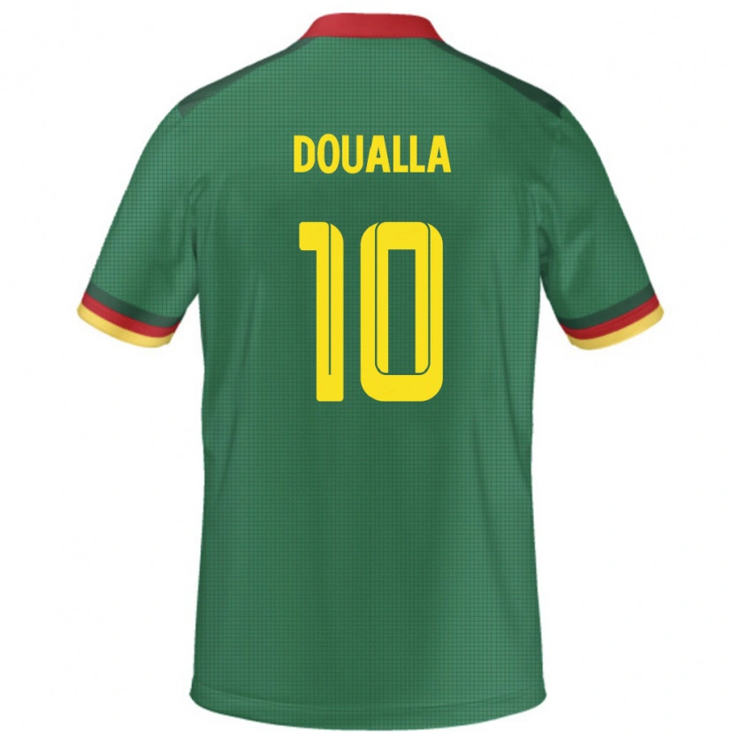 Danxen Mujer Camiseta Camerún Nathan Doualla #10 Verde 1ª Equipación 24-26 La Camisa