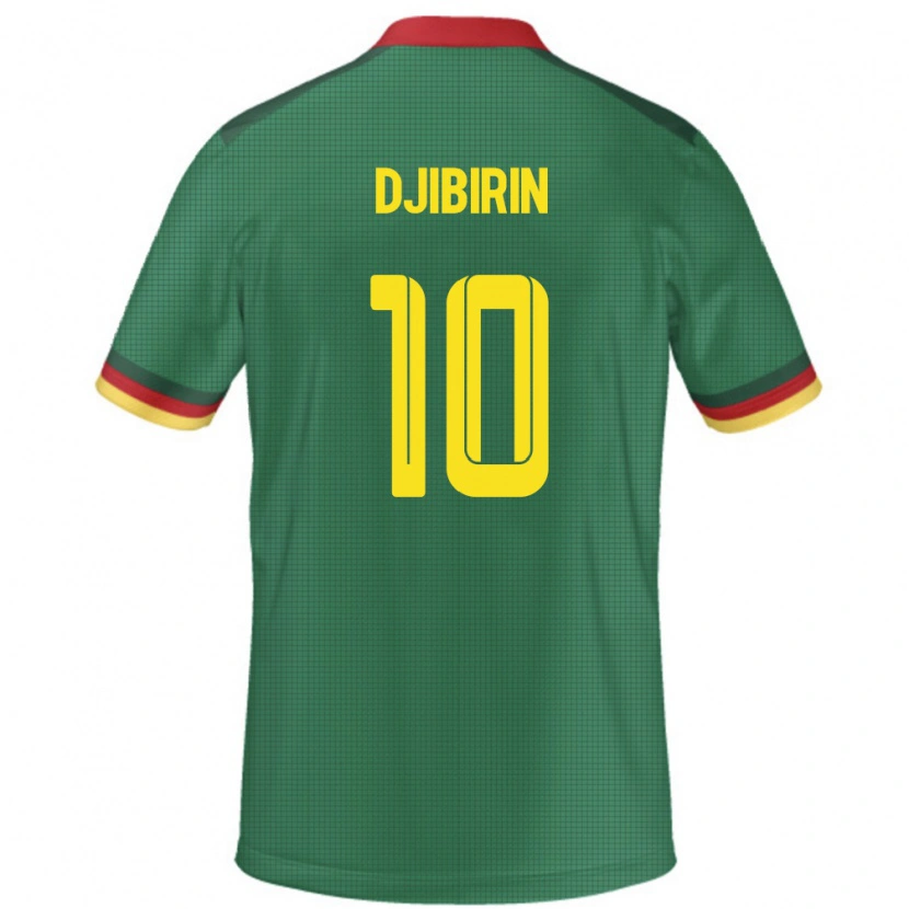 Danxen Mujer Camiseta Camerún Harouna Djibirin #10 Verde 1ª Equipación 24-26 La Camisa