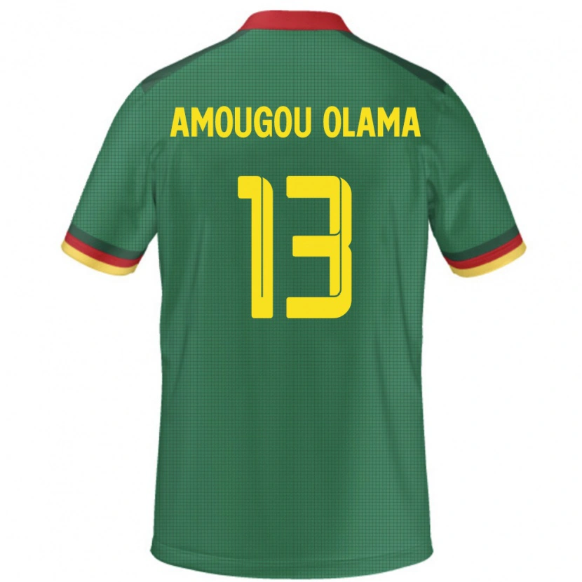 Danxen Mujer Camiseta Camerún Maurel Amougou Olama #13 Verde 1ª Equipación 24-26 La Camisa