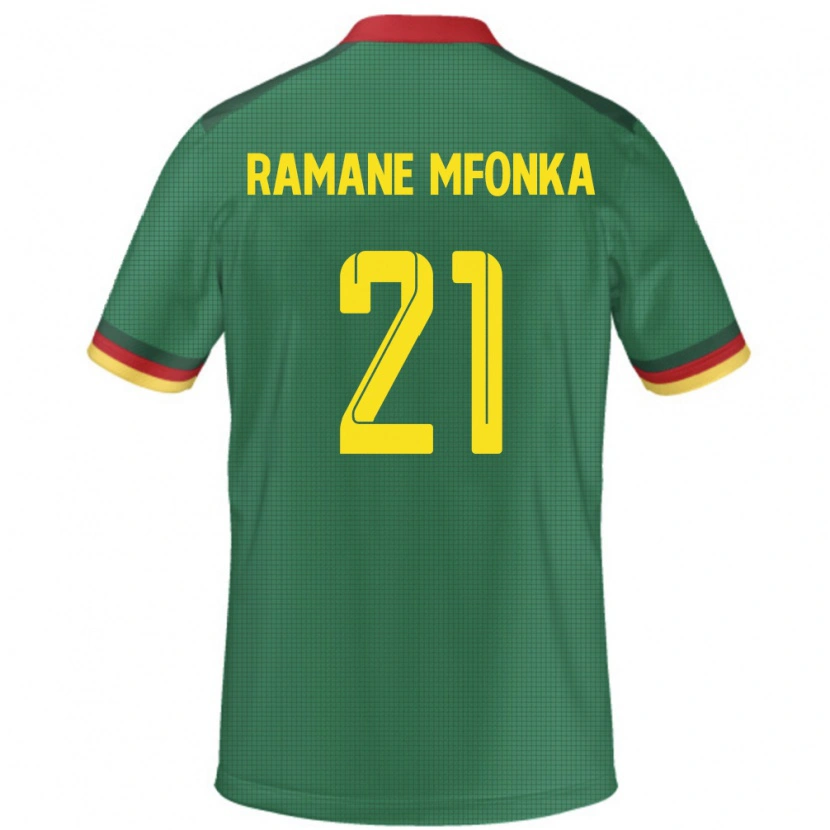 Danxen Mujer Camiseta Camerún Abdel Ramane Mfonka #21 Verde 1ª Equipación 24-26 La Camisa
